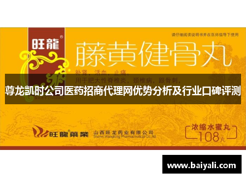 尊龙凯时公司医药招商代理网优势分析及行业口碑评测